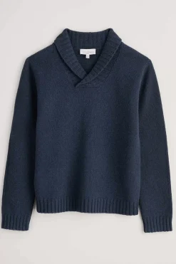 Knitwear<Seasalt Cornwall Men's Daver Shawl Neck Jumper Maritime
