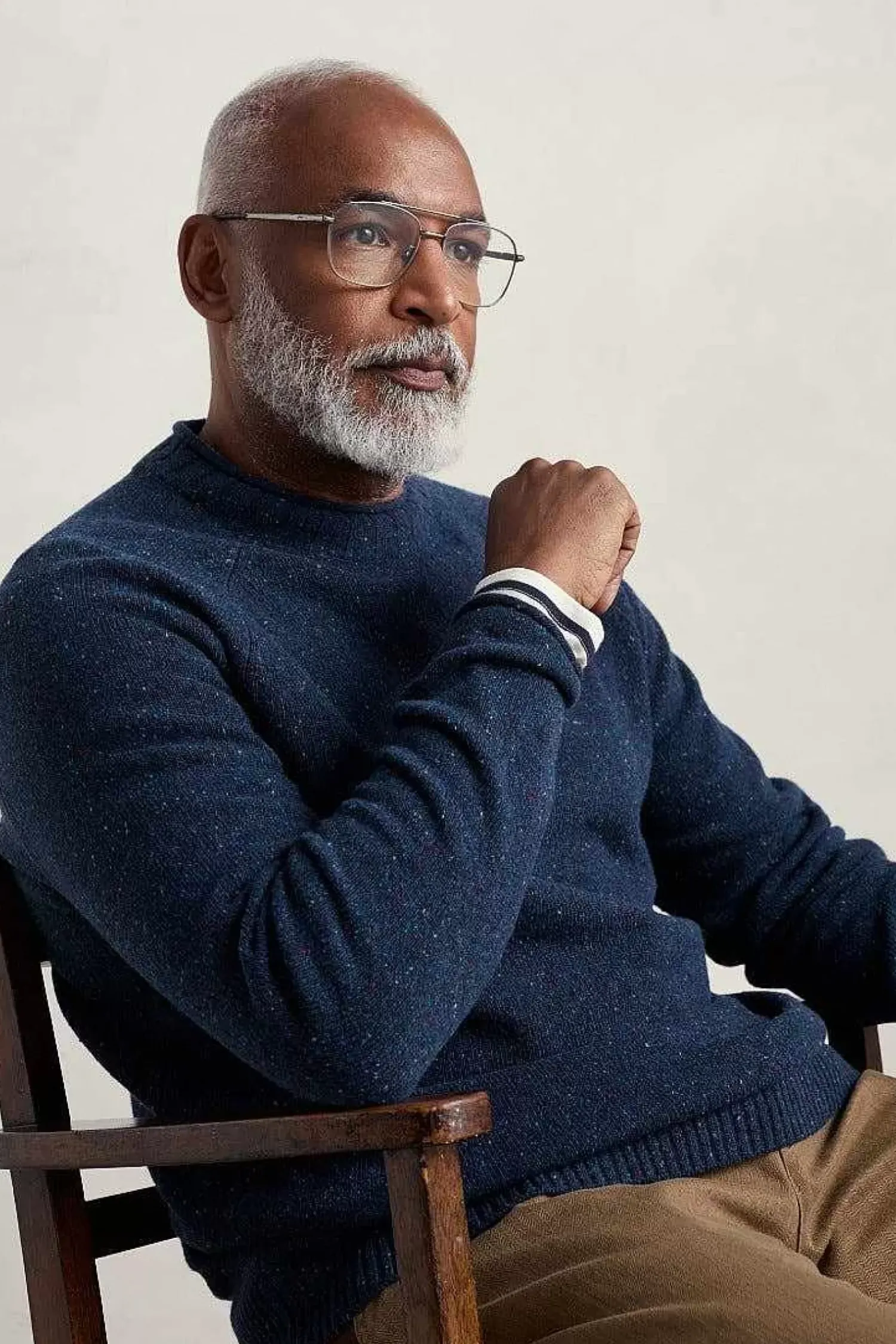 Knitwear<Seasalt Cornwall Men's Fitcher Knitted Jumper French Blue