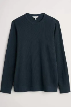 Tops & T-Shirts<Seasalt Cornwall Men's Jackline Waffle Jersey Top Inkwell