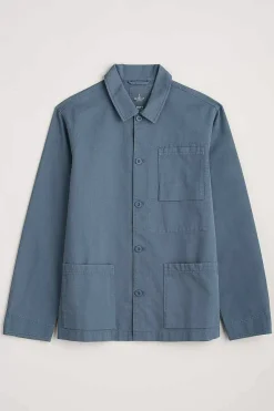 Coats & Jackets<Seasalt Cornwall Men's Organic Cotton Canvas Tompot Jacket Blue Sail