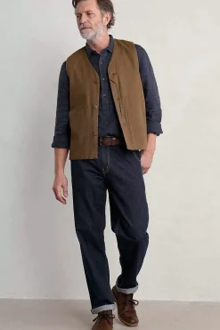 Coats & Jackets<Seasalt Cornwall Men's Organic Cotton Metern Waistcoat Gully