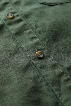 Shirts<Seasalt Cornwall Men's Porlock Linen Shirt Dark Balsam