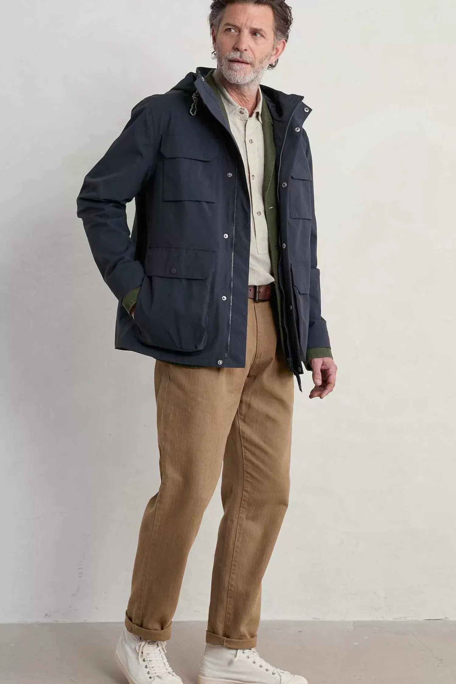 Coats & Jackets<Seasalt Cornwall Men's Porthcurno Waterproof Jacket Inkwell