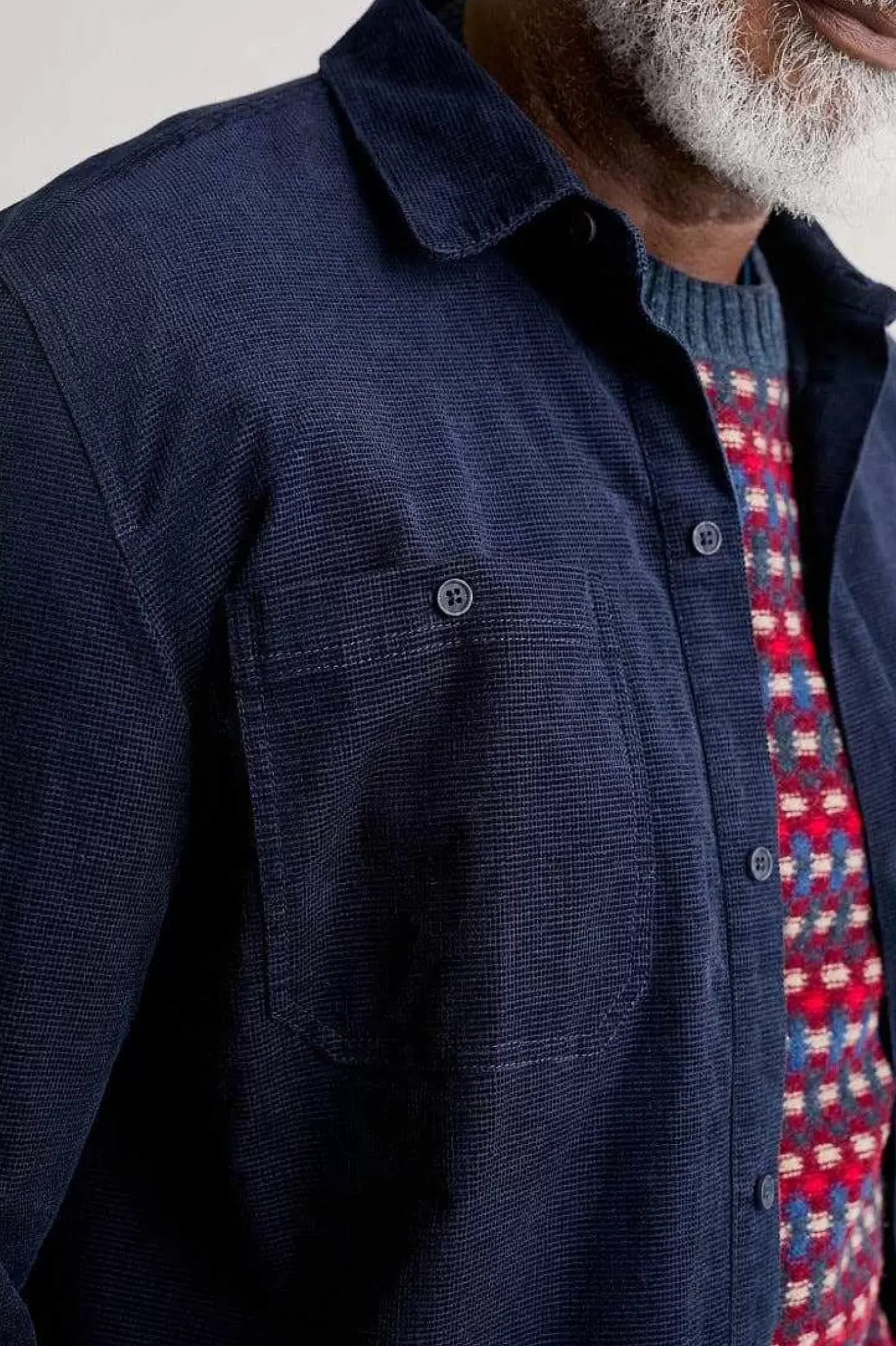 Shirts<Seasalt Cornwall Men's Ropemaker Waffle Cord Overshirt Maritime