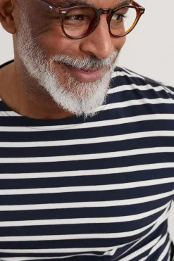 2 Mix & Match<Seasalt Cornwall Men's Sailor Shirt (Gots) Breton Inkwell Chalk