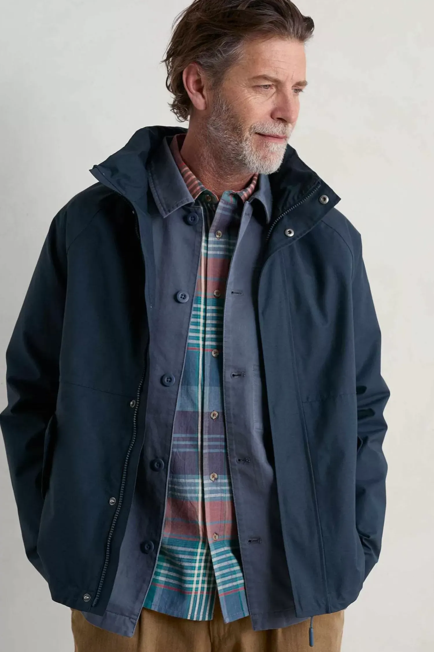 Coats & Jackets<Seasalt Cornwall Men's Sea Edge Waterproof Coat Squid Ink