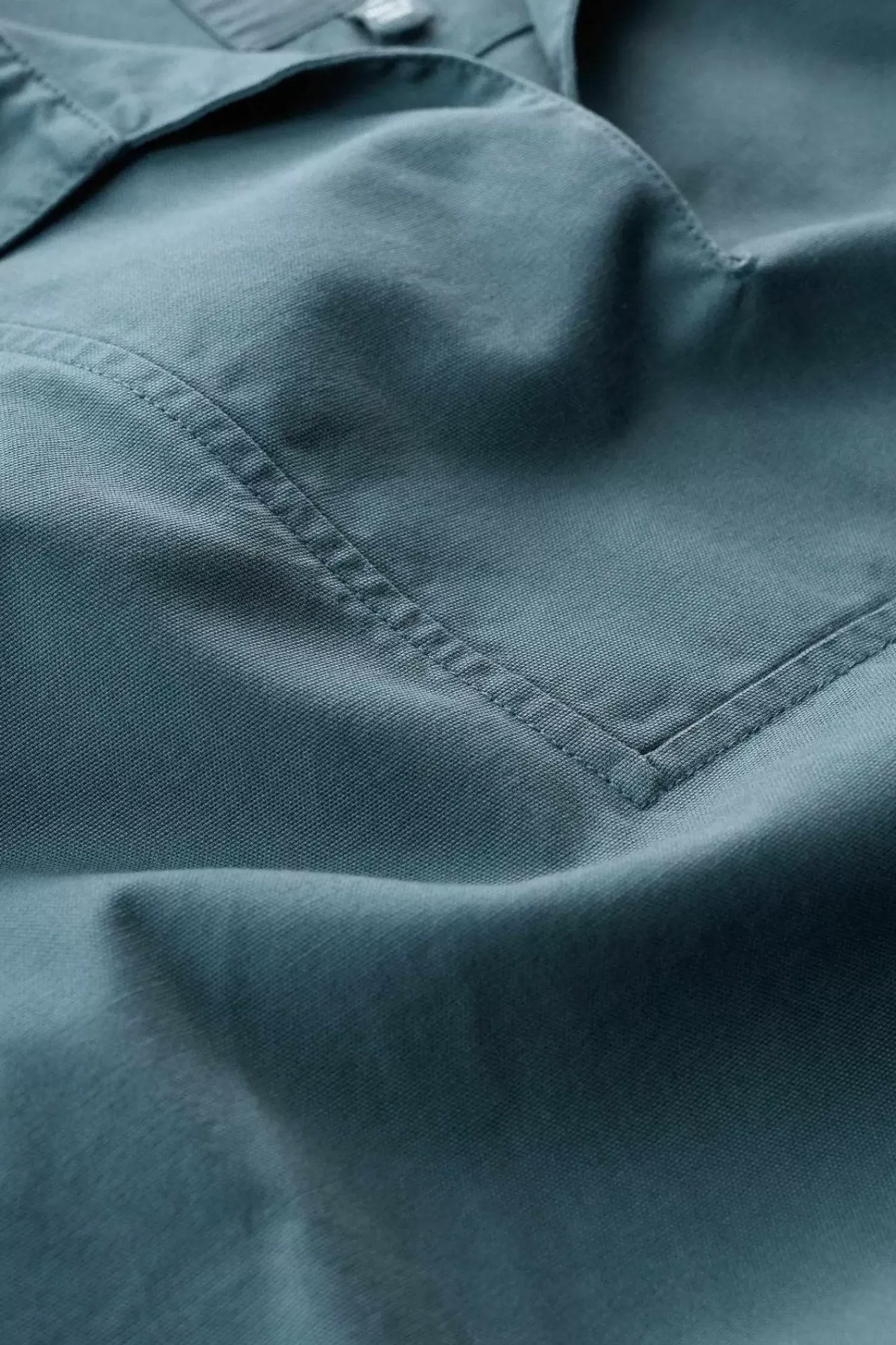 Tops & T-Shirts<Seasalt Cornwall Men's Sidestone Cotton Canvas Smock Dusky Jade