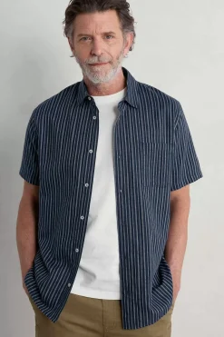 Shirts<Seasalt Cornwall Men's Skylight Cave Short Sleeve Shirt Haco Maritime