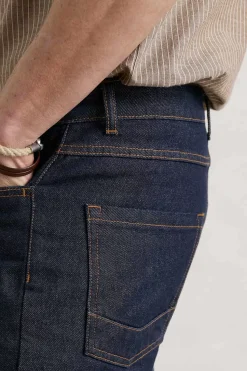 Trousers & Shorts<Seasalt Cornwall Men's Steersman Organic Cotton Straight Leg Jeans Dark Wash