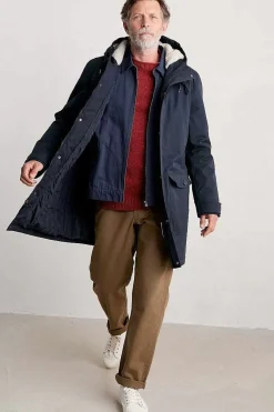 Coats & Jackets<Seasalt Cornwall Men's Tidesman Waterproof Coat Maritime