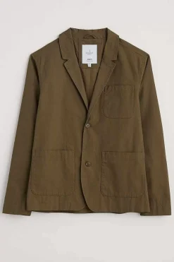 Coats & Jackets<Seasalt Cornwall Men's Towen Organic Cotton Blazer Seagrass