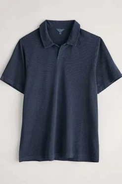 Tops & T-Shirts<Seasalt Cornwall Men's Treve Organic Cotton Polo Dark Ship