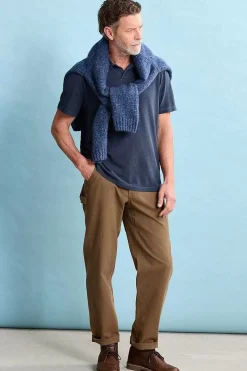 Tops & T-Shirts<Seasalt Cornwall Men's Treve Organic Cotton Polo Dark Ship