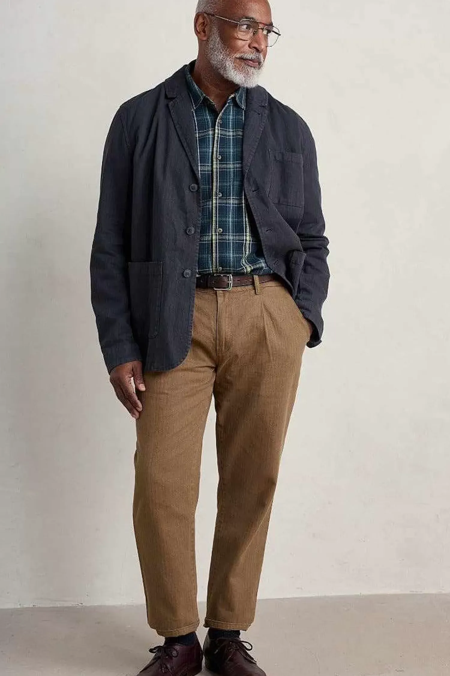 Tops & T-Shirts<Seasalt Cornwall Men's Tristan Organic Cotton Shirt Moss Maritime