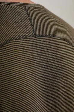 Tops & T-Shirts<Seasalt Cornwall Men's Venton Striped Long Sleeve Top Mallow Seagrass Inkwell