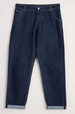 Trousers & Shorts<Seasalt Cornwall Men's Watchman Selvedge Tapered Jeans Dark Indigo Wash