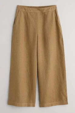 Trousers & Shorts<Seasalt Cornwall Merrivale Linen Culottes Sand Dune
