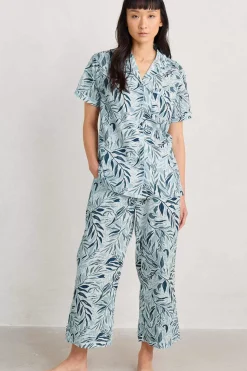 Nightwear<Seasalt Cornwall Nesting Bird Short Sleeve Pyjamas Kelp Forest Reflection