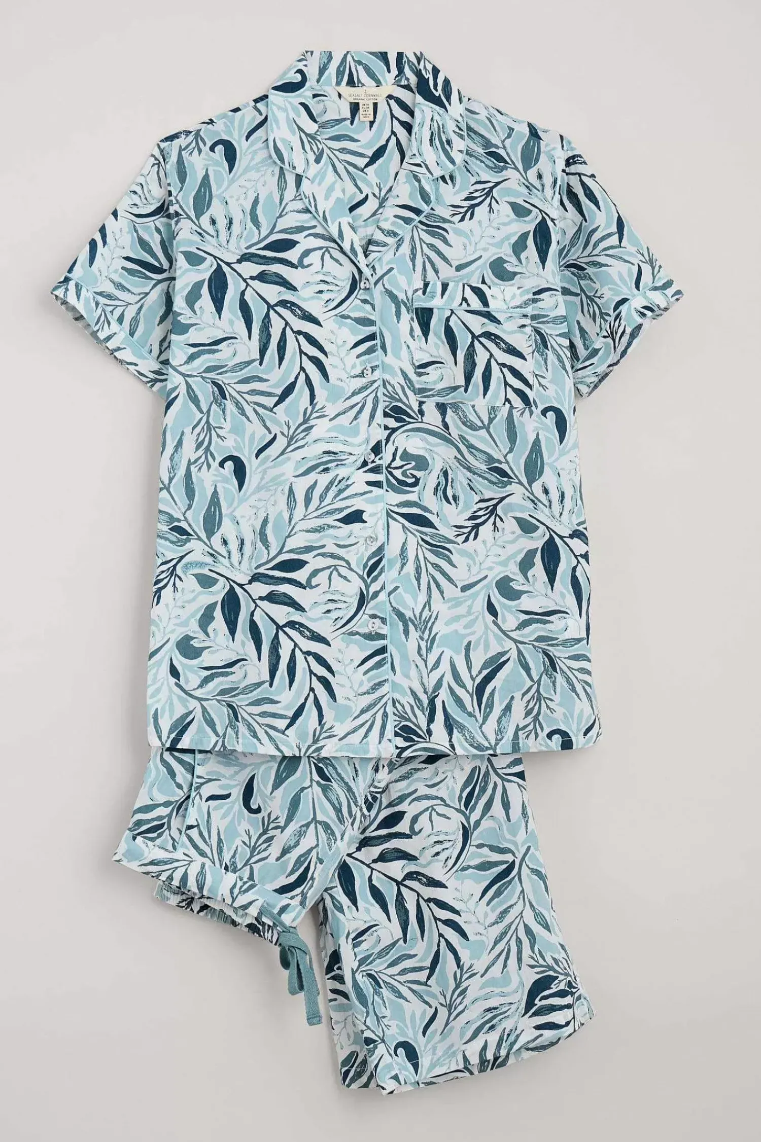 Nightwear<Seasalt Cornwall Nesting Bird Short Sleeve Pyjamas Kelp Forest Reflection