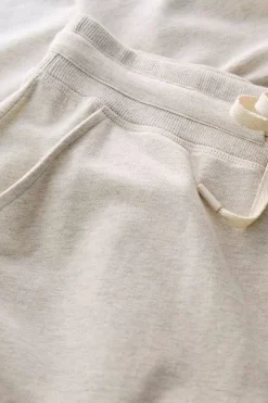 Trousers & Shorts<Seasalt Cornwall Night Air Organic Cotton Cuffed Joggers Melange Chalk