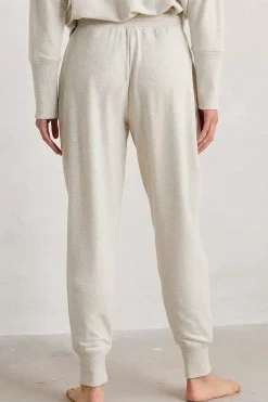 Trousers & Shorts<Seasalt Cornwall Night Air Organic Cotton Cuffed Joggers Melange Chalk