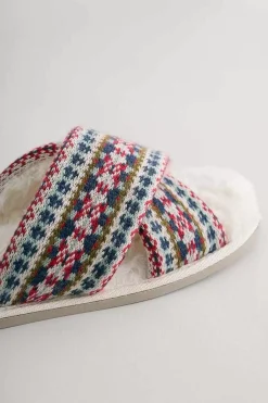 Nightwear<Seasalt Cornwall Night Ships Crossover Slippers Fence Floral Aran Multi