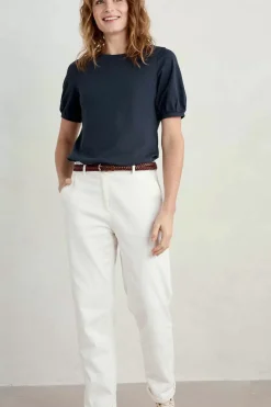 Tops<Seasalt Cornwall Oleander Blouson Sleeve T-Shirt (Gots) Maritime