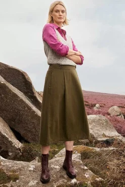 Skirts<Seasalt Cornwall Penjerrick Midi Skirt Laurel