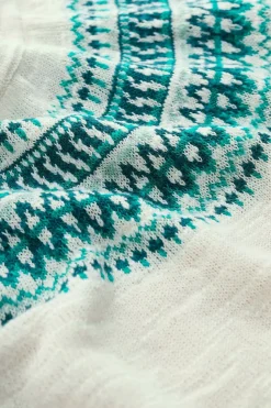 Knitwear<Seasalt Cornwall Penvoose Three Quarter Sleeve Fair Isle Jumper Clipper Ship Ecru Helford