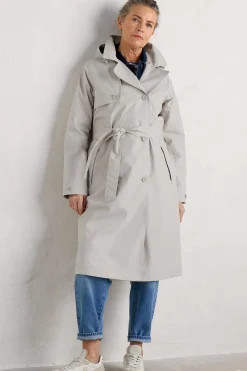 Coats & Jackets<Seasalt Cornwall Penweathers Waterproof Trench Coat Driftwood