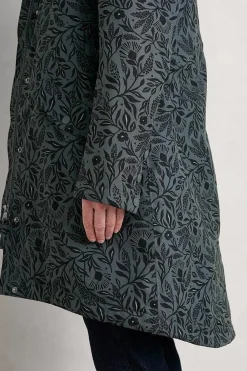 Coats & Jackets<Seasalt Cornwall Plant Hunter Waterproof Coat Folk Meadow Nickel