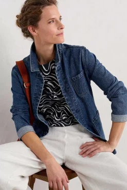 Tops<Seasalt Cornwall Poisson Jersey Top (Gots) Tide Lines Maritime