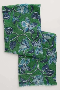 Scarves & Shawls<Seasalt Cornwall Pretty Printed Scarf Cyclamen Island