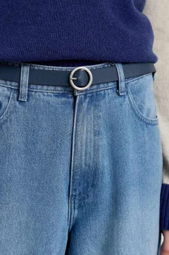 Belts<Seasalt Cornwall Reversible Leather Belt Harbour