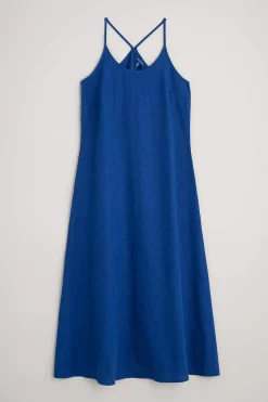 Dresses<Seasalt Cornwall River Fowey Sleeveless Linen Dress Bright Marine
