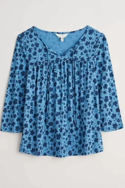 Tops<Seasalt Cornwall River's End Jersey Top Growing Ivy Clear Sky