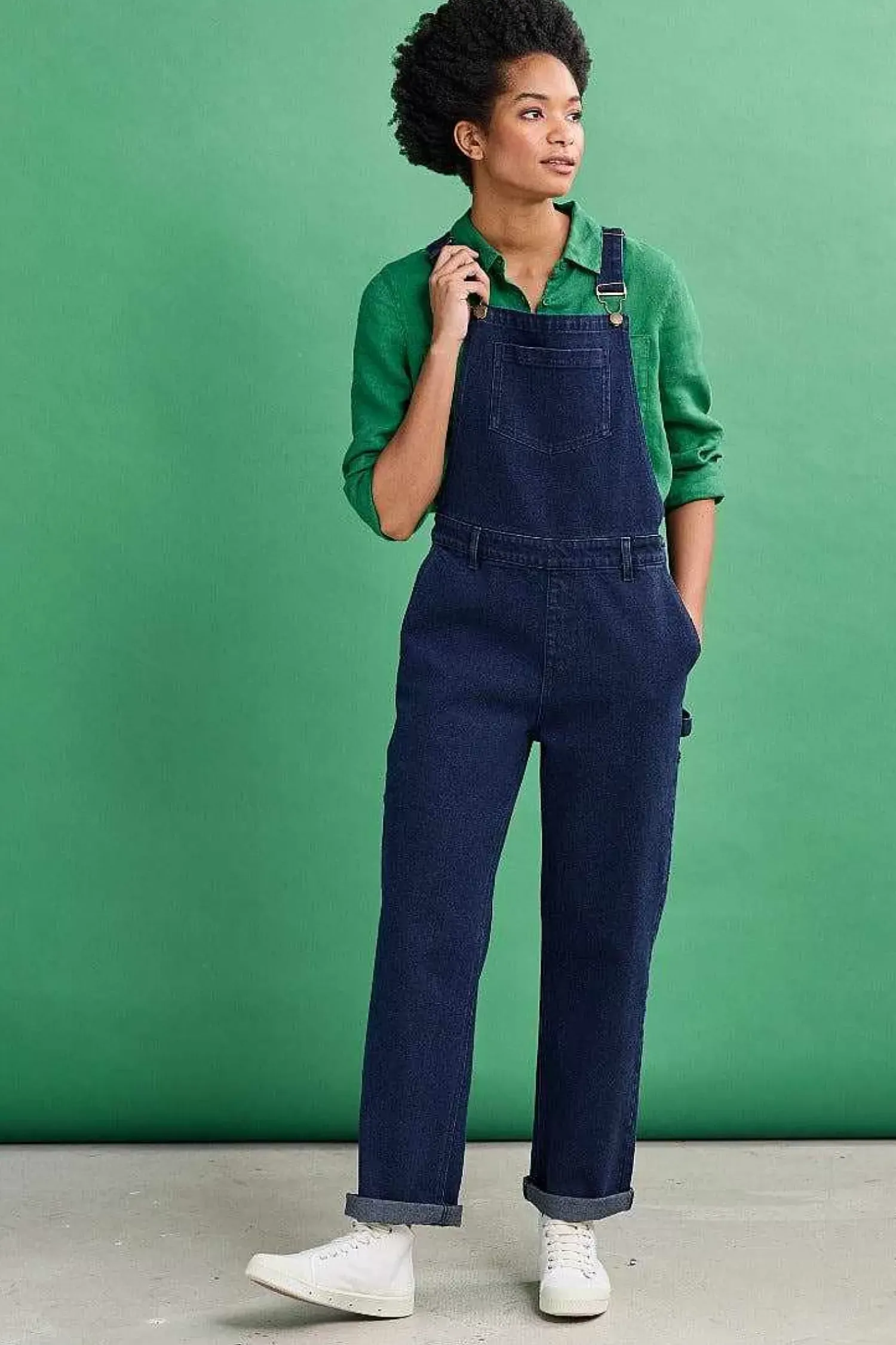 Trousers & Shorts<Seasalt Cornwall Rock Arch Dungarees Marine Overdye Tide