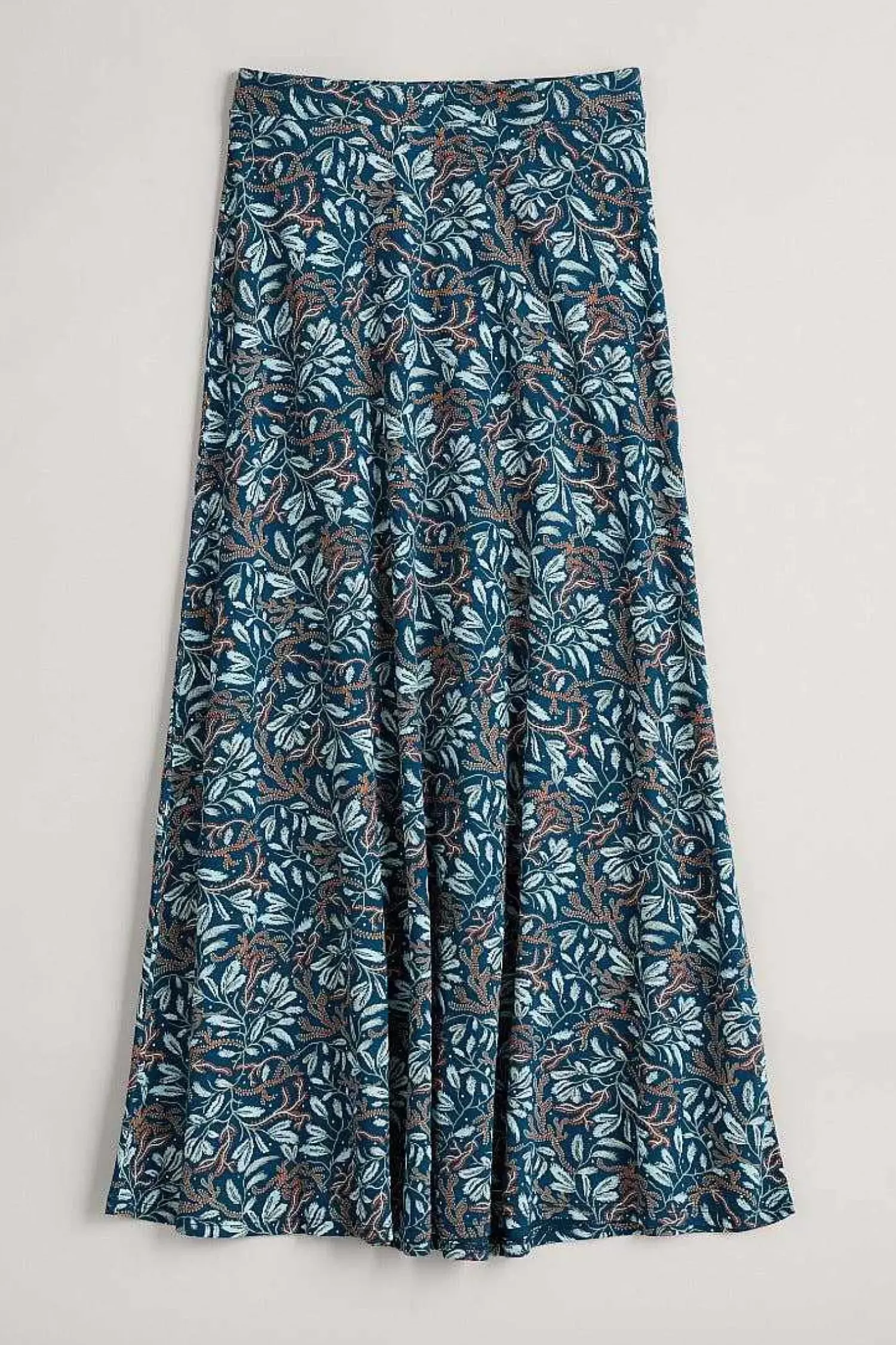Skirts<Seasalt Cornwall Rose Jersey Skirt Flowing Reeds Raincloud