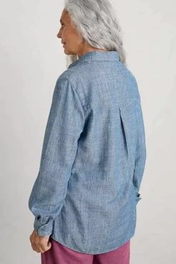 Tops<Seasalt Cornwall Sailmaker Chambray Shirt Mid Wash Sand