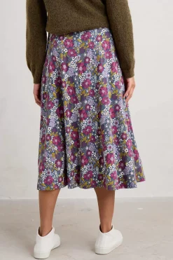 Skirts<Seasalt Cornwall Script Editor Midi Skirt Dense Floral Squall