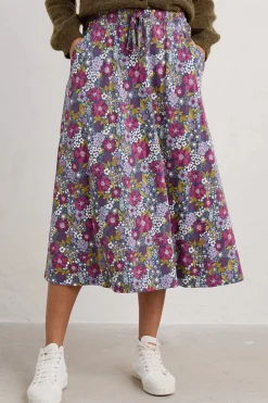Skirts<Seasalt Cornwall Script Editor Midi Skirt Dense Floral Squall