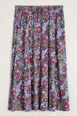 Skirts<Seasalt Cornwall Script Editor Midi Skirt Dense Floral Squall