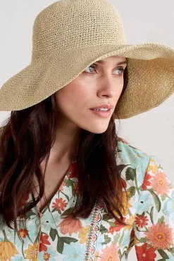 Hats<Seasalt Cornwall Sculpture Garden Wide Brim Sunhat Light Natural