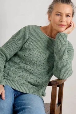Knitwear<Seasalt Cornwall Sea Bird Organic Cotton Jumper Rosemary