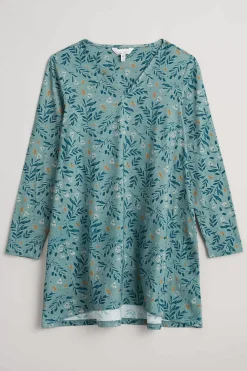 Tunics<Seasalt Cornwall Sea Cruise V-Neck Tunic (Gots) Glazed Foliage Sea Holly