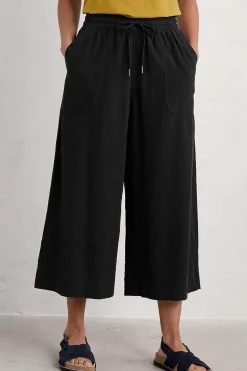 Trousers & Shorts<Seasalt Cornwall Sea Heart Linen Blend Culottes Onyx