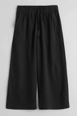 Trousers & Shorts<Seasalt Cornwall Sea Heart Linen Blend Culottes Onyx