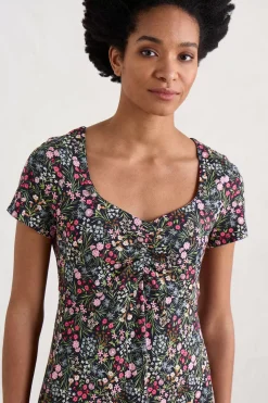 Dresses<Seasalt Cornwall Secret Cove Empire Line Midi Dress Campion Field Maritime