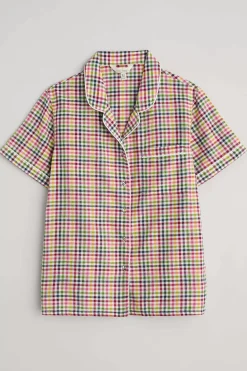 Nightwear<Seasalt Cornwall Senara Checked Summer Pyjamas Quartz Mini Pebble Multi