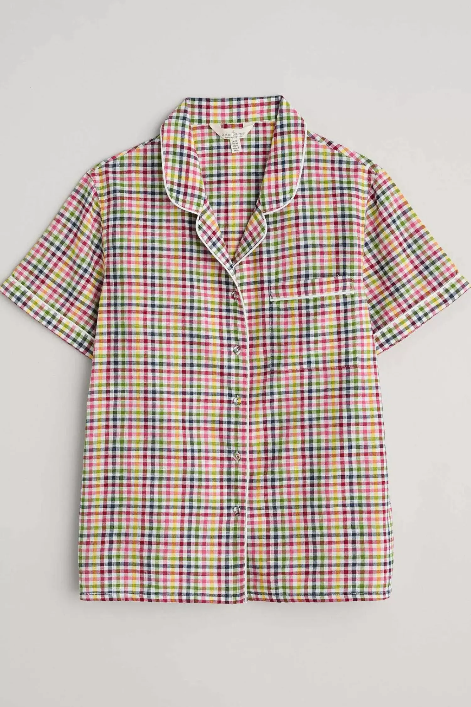 Nightwear<Seasalt Cornwall Senara Checked Summer Pyjamas Quartz Mini Pebble Multi